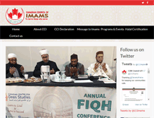 Tablet Screenshot of canadiancouncilofimams.com